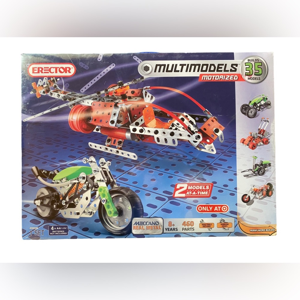 Meccano Erector Multimodels‎ Motorized Building Set ~ Builds 35 Models NEW